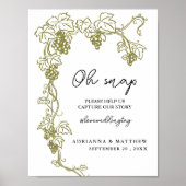 Grapevine | Italien Wedding Sign Poster (Vorne)