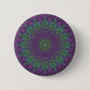 Grapevine Lila Abstrakt Mandala Button