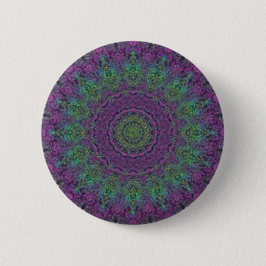 Grapevine Lila Abstrakt Mandala Button (Vorderseite)