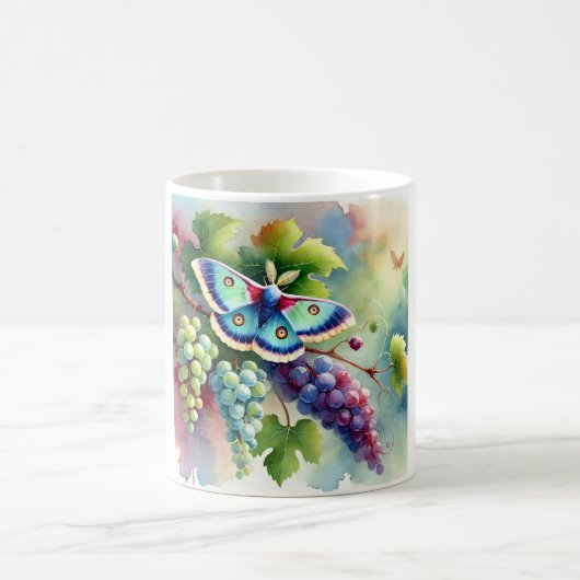 Grapevine Moth 070824AREF124 - Watercolor Kaffeetasse (Mittel)