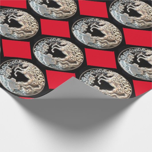 Grapevine Mustang Wrapping Paper Geschenkpapier (Ecke)