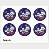 Grapevine Texas Fahne platzen Aufkleber (Blatt)