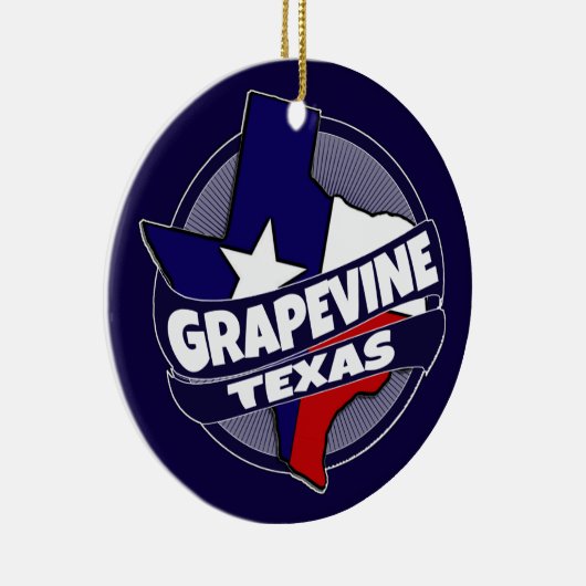 Grapevine Texas flag burst holiday ornament (Rechts)
