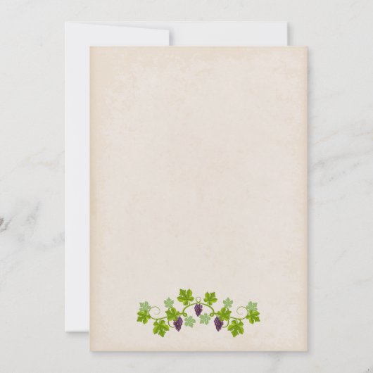 Grapevine Virtual Wedding Einladung (Rückseite)