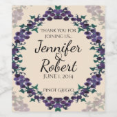 Grapevine Wedding Wreath Wine Label Weinetikett (Einzelnes Label)