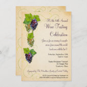 Grapevine Weinverkostung Party Einladung (Vorne/Hinten)