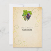 Grapevine Weinverkostung Party Einladung (Rückseite)