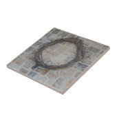 Grapevine Wreath auf Steinkamin Fliese (Seite)