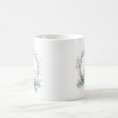 Grapevine Wreath Pine Branches Star Monogram Mug Kaffeetasse (Mittel)