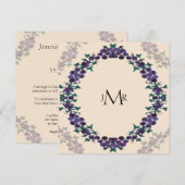 Grapevine Wreath Wedding Jubiläum Einladung (Vorne/Hinten)