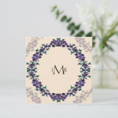 Grapevine Wreath Wedding Jubiläum Einladung (Stehend Vorderseite)