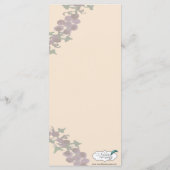 Grapevine Wreath Wedding Menu Menükarte (Rückseite)