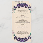 Grapevine Wreath Wedding Menu Menükarte (Vorne/Hinten)
