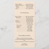 Grapevine Wreath Wedding Program Programm (Rückseite)