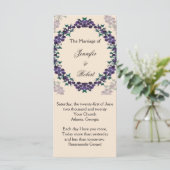 Grapevine Wreath Wedding Program Programm (Stehend Vorderseite)