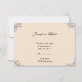 Grapevine Wreath Wedding Response Card RSVP Karte (Vorderseite)