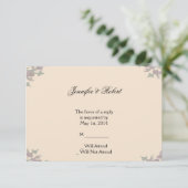 Grapevine Wreath Wedding Response Card RSVP Karte (Stehend Vorderseite)