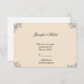 Grapevine Wreath Wedding Response Card RSVP Karte (Vorne/Hinten)