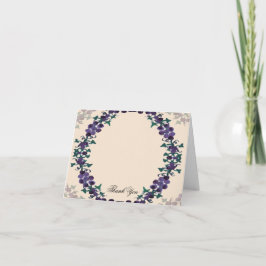 Grapevine Wreath Wedding Thank You Dankeskarte