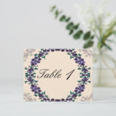 Grapevine Wreath Wedding Tischnummer (Stehend Vorderseite)