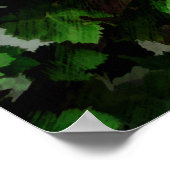 Grapevinen und Geranien rund um ein Fenster Poster (Ecke)