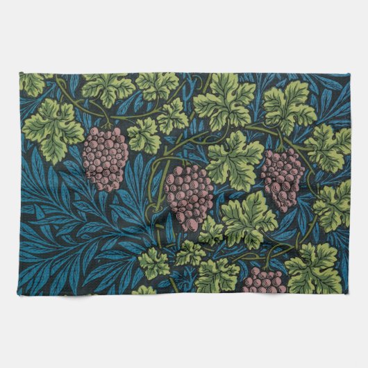  Grapevines with clusters of pink grapes  Geschirrtuch (Horizontal)