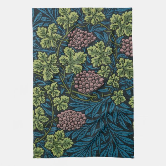  Grapevines with clusters of pink grapes  Geschirrtuch (Vertikal)