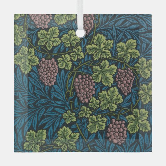  Grapevines with clusters of pink grapes  Ornament Aus Glas (Vorderseite)