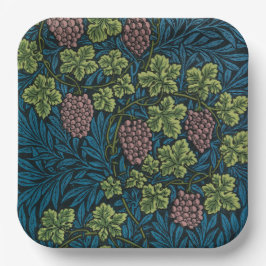  Grapevines with clusters of pink grapes  Pappteller