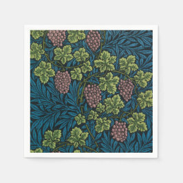  Grapevines with clusters of pink grapes  Serviette