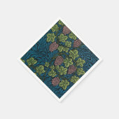  Grapevines with clusters of pink grapes  Serviette (Ecke)