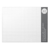 Graph Grid 5 Quadrate pro Zoll Notizblock (Vorderseite)