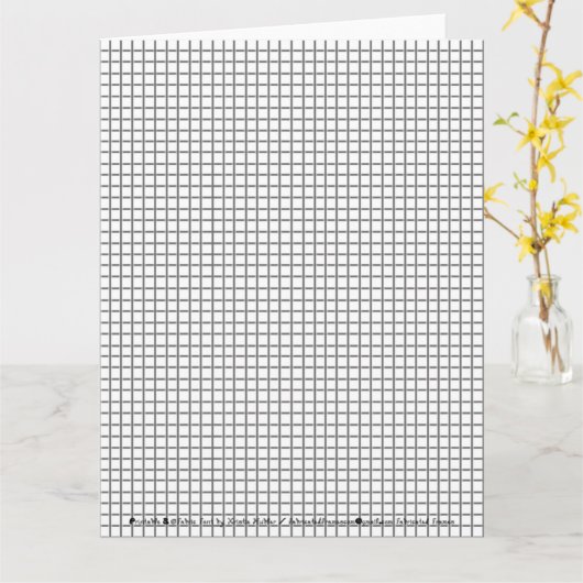 Graph Line Grid for Math/Zeichnend Papierdruckmasc Karte (Gelbe Blume)