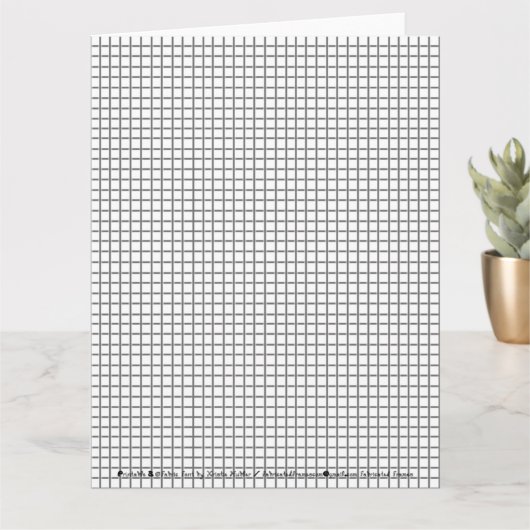 Graph Line Grid for Math/Zeichnend Papierdruckmasc Karte (Kleine Pflanze)