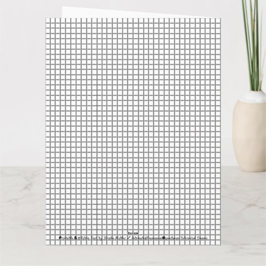 Graph Line Grid for Math/Zeichnend Papierdruckmasc Karte (Rückseite)