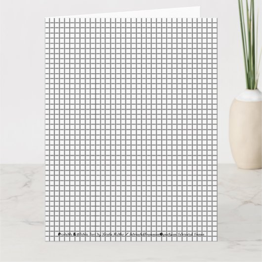 Graph Line Grid for Math/Zeichnend Papierdruckmasc Karte (Vorderseite)