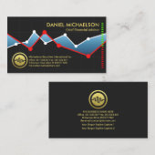 Graph of Creative Stock Share Financial Money Mark Visitenkarte (Vorne/Hinten)