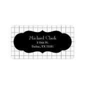 Graph Paper Anpassbare Adressenmarken Adressaufkleber (Vorne)