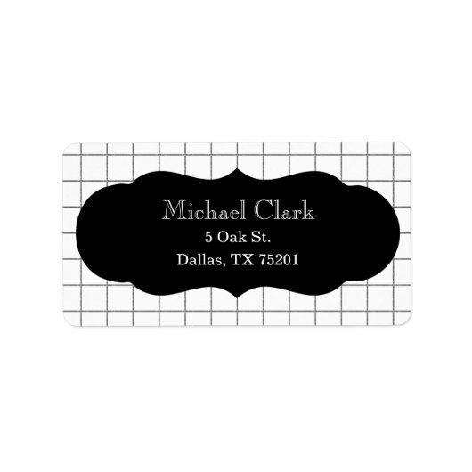 Graph Paper Anpassbare Adressenmarken Adressaufkleber (Vorne)