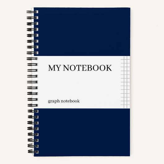 Graph Paper Notebook - Oxford Navy Notizblock (Vorderseite)
