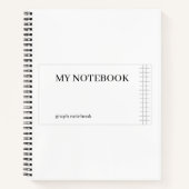 Graph Paper Notebook - White Notizblock (Vorderseite)