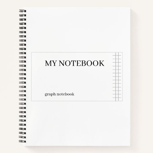 Graph Paper Notebook - White Notizblock (Vorderseite)