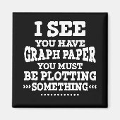 Graph Paper Plotting Etwas Pun Mathe Lehrer Magnet (Vorne)