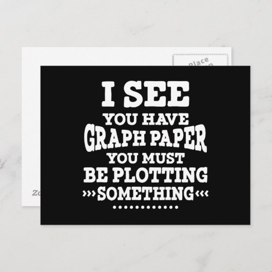 Graph Paper Plotting Etwas Pun Mathe Lehrer Postkarte (Vorne/Hinten)
