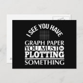 Graph Paper Plotting Etwas Pun Mathe Lehrer Postkarte (Vorne/Hinten)