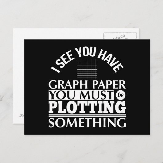 Graph Paper Plotting Etwas Pun Mathe Lehrer Postkarte (Vorne/Hinten)