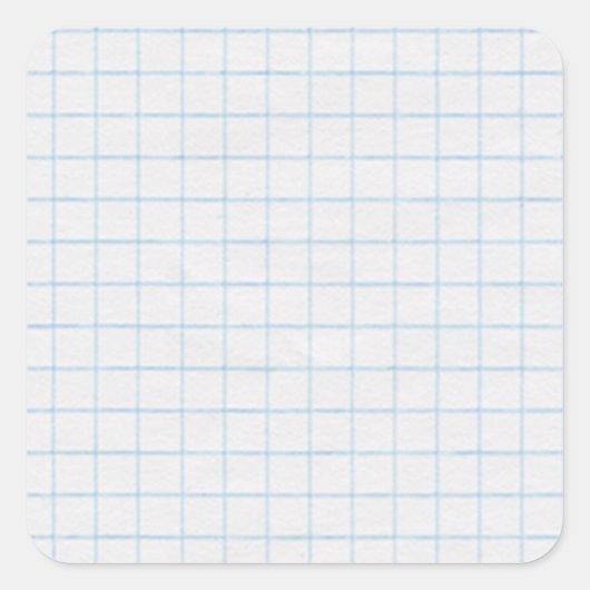 Graph Paper Quadratischer Aufkleber (Vorderseite)