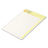 Graph Paper with Logo (Inch Squares) Custom Grid Notizblock (angewinkelt)