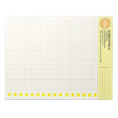 Graph Paper with Logo (Inch Squares) Custom Grid Notizblock (Vorderseite)