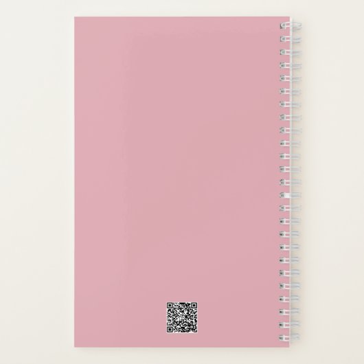 Graph Pink Notebook mit Monogramm Notizblock (Rückseite)